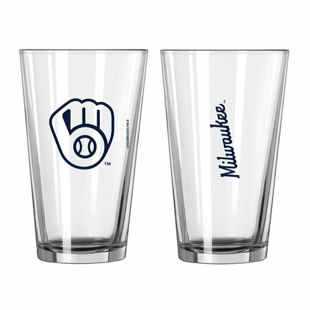 MOMENT-IN-TIME 16 oz Major League Baseball Milwaukee Brewers Gameday Pint Glass MO3566783